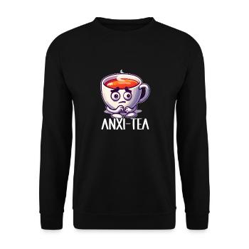 Anxiety disorder Anxiety disorder - Unisex Sweatshirt - black - Front - Alina (178cm) & Michal (187cm)