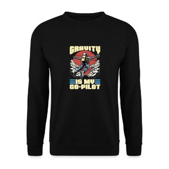 Parachutisme Gravity est mon copilote adore le parachutisme - Sweat-shirt Unisexe - noir - Devant - Alina (178cm) & Michal (187cm)