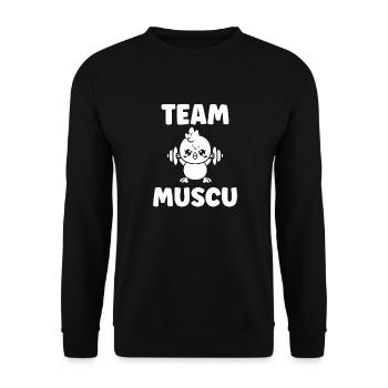 Humour musculation - Sweat-shirt Unisexe - noir - Devant - Alina (178cm) & Michal (187cm)