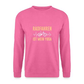 RADFAHREN IST MEIN YOGA Radler Lustiges - Unisex Pullover - Pink - Vorne