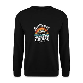 Just Married Honeymoon Cruise 2025 - Unisex Pullover - Schwarz - Vorne - Alina (178cm) & Michal (187cm)