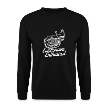 Baritone Player Enthusiast Euphonium - Unisex Sweatshirt - black - Front - Alina (178cm) & Michal (187cm)