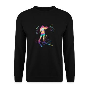 Biathlète Biathlon combiné nordique - Sweat-shirt Unisexe - noir - Devant - Alina (178cm) & Michal (187cm)