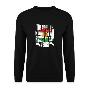 The Soul Of Kurdistan Kurde Kurden - Unisex Pullover - Schwarz - Vorne - Alina (178cm) & Michal (187cm)