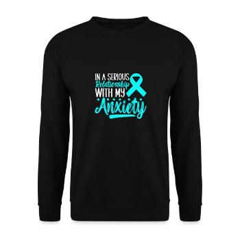 Anxiety disorder Anxiety disorder - Unisex Sweatshirt - black - Front - Alina (178cm) & Michal (187cm)