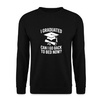Drôle de remise des diplômes en disant que l’abitur est terminé - Sweat-shirt Unisexe - noir - Devant - Alina (178cm) & Michal (187cm)