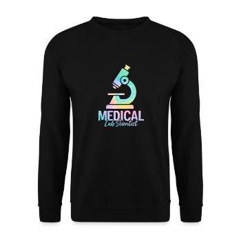 Scientifique de laboratoire médical Tie Dye Scientifique de laboratoire MLS - Sweat-shirt Unisexe - noir - Devant - Alina (178cm) & Michal (187cm)