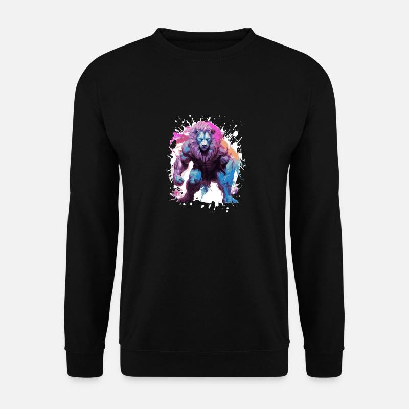Löwe Muskeln - Unisex Pullover - Schwarz