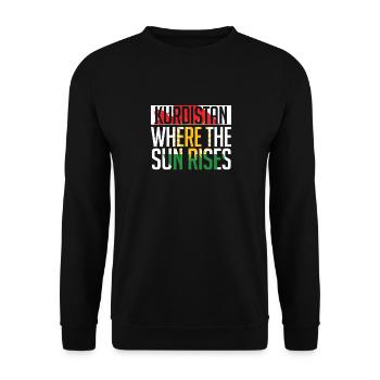 Kurdistan Where The Sun Rises Kurde Kurden - Unisex Pullover - Schwarz - Vorne - Alina (178cm) & Michal (187cm)