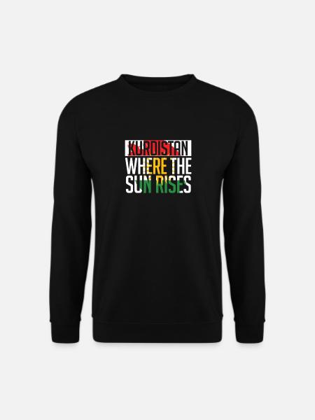 Kurdistan Where The Sun Rises Kurde Kurden - Unisex Pullover - Schwarz