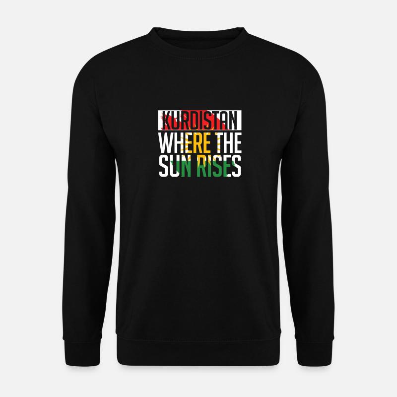 Kurdistan Where The Sun Rises Kurde Kurden - Unisex Pullover - Schwarz
