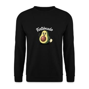 Lustige Avocado Furzen Pupsen Fartvocado - Unisex Pullover - Schwarz - Vorne - Alina (178cm) & Michal (187cm)