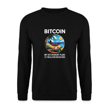 Bitcoin - Unisex Pullover - Schwarz - Vorne - Alina (178cm) & Michal (187cm)