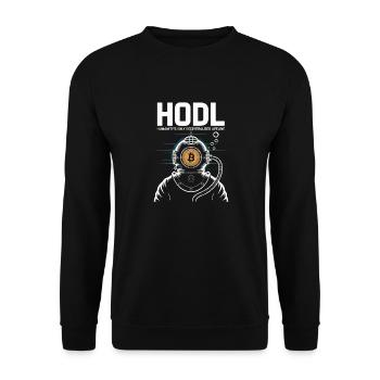 Bitcoin - Unisex Pullover - Schwarz - Vorne - Alina (178cm) & Michal (187cm)