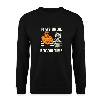 Bitcoin - Unisex Pullover - Schwarz - Vorne - Alina (178cm) & Michal (187cm)