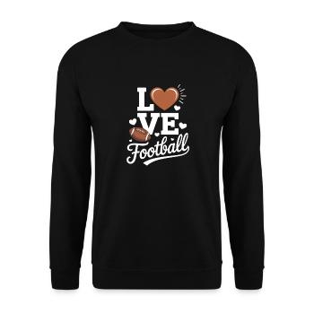 Amour du football américain - Sweat-shirt Unisexe - noir - Devant - Alina (178cm) & Michal (187cm)