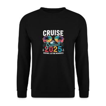 Souvenirs de Cruise Squad 2025 - Sweat-shirt Unisexe - noir - Devant - Alina (178cm) & Michal (187cm)