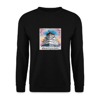 Himeji Castle Japan - Unisex Pullover - Schwarz - Vorne - Alina (178cm) & Michal (187cm)