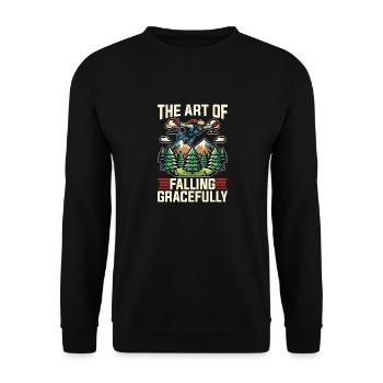 Skydiving The Art Of Falling Gracefully Skydive - Unisex Sweatshirt - black - Front - Alina (178cm) & Michal (187cm)