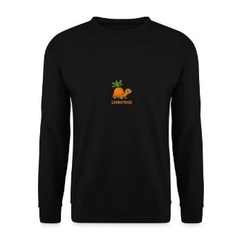 Carrot turtle illustration with pun - Unisex Sweatshirt - black - Front - Alina (178cm) & Michal (187cm)