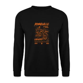 Bonneville Salt Flats Moto Vintage Biker - Sweat-shirt Unisexe - noir - Devant - Alina (178cm) & Michal (187cm)