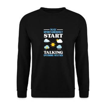 Funny Meteorology Weather Enthusiasts - Unisex Sweatshirt - black - Front - Alina (178cm) & Michal (187cm)