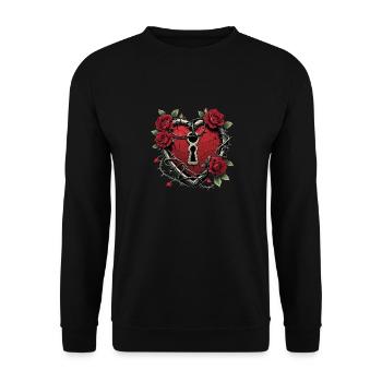 Dark Romance Booktok - Unisex Pullover - Schwarz - Vorne - Alina (178cm) & Michal (187cm)