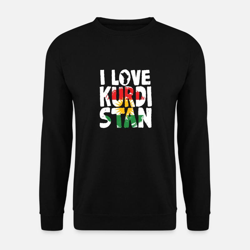 I Love Kurdistan Kurde Kurden - Unisex Pullover - Schwarz