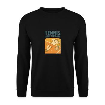 Le tennis est ma thérapie - Sweat-shirt Unisexe - noir - Devant - Alina (178cm) & Michal (187cm)