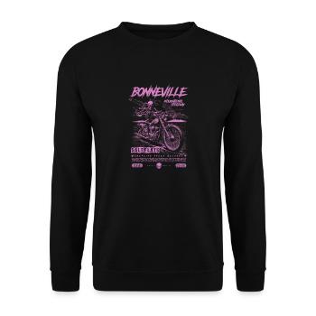 Bonneville Salt Flats Moto Vintage Biker - Sweat-shirt Unisexe - noir - Devant - Alina (178cm) & Michal (187cm)