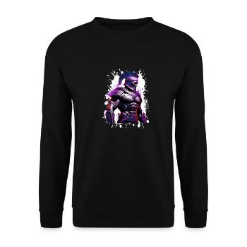 Spartaner Muskeln - Unisex Pullover - Schwarz - Vorne - Alina (178cm) & Michal (187cm)