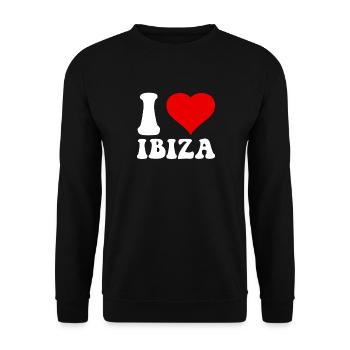 I Love Ibiza Party Holidays - Unisex Sweatshirt - black - Front - Alina (178cm) & Michal (187cm)