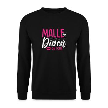Malle Divas on Tour - Unisex Sweatshirt - black - Front - Alina (178cm) & Michal (187cm)