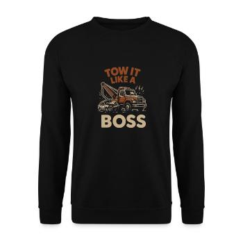 Tow Truck Pride Diesel Life - Unisex Sweatshirt - black - Front - Alina (178cm) & Michal (187cm)