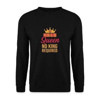 Single Mom Chaos Coordinator Wine - Unisex Sweatshirt - black - Front - Alina (178cm) & Michal (187cm)