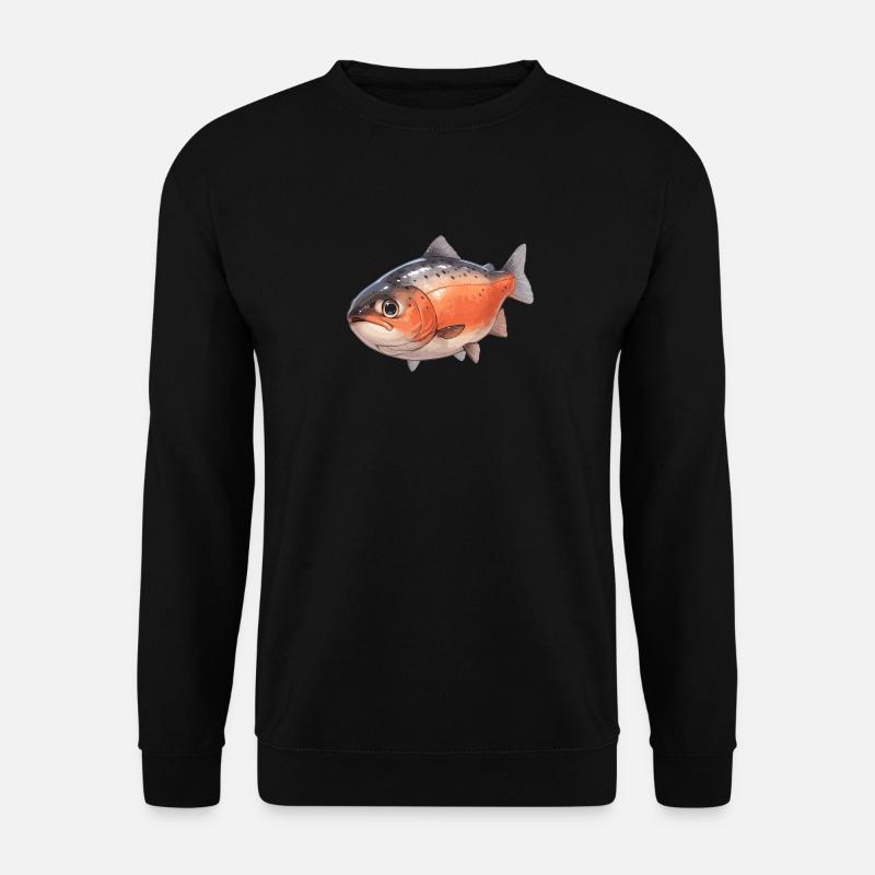 Salmon Salmon - Unisex Sweatshirt - black