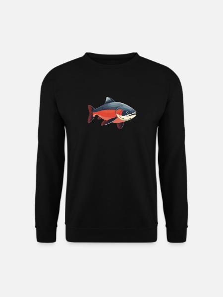 Salmon Salmon - Unisex Sweatshirt - black