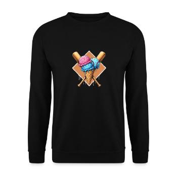 Baseball Batte de baseball - Sweat-shirt Unisexe - noir - Devant - Alina (178cm) & Michal (187cm)