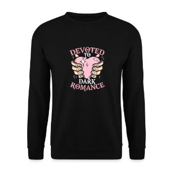 Dark Romance Booktok Devoted To Dark Romance - Unisex Sweatshirt - black - Front - Alina (178cm) & Michal (187cm)