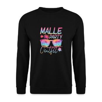 Malle Party Crew Groups Motif Mallorca Party - Unisex Sweatshirt - black - Front - Alina (178cm) & Michal (187cm)