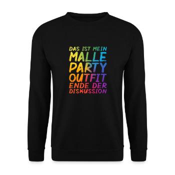 This is my Malle Party Outfit - Unisex Sweatshirt - black - Front - Alina (178cm) & Michal (187cm)