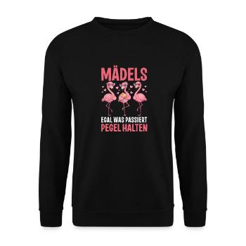 Girls No matter what happens, keep up with the level - Unisex Sweatshirt - black - Front - Alina (178cm) & Michal (187cm)