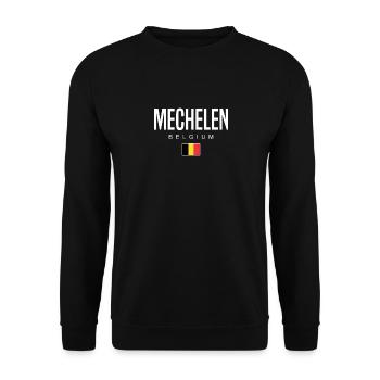 Malines, Belgique - Sweat-shirt Unisexe - noir - Devant - Alina (178cm) & Michal (187cm)
