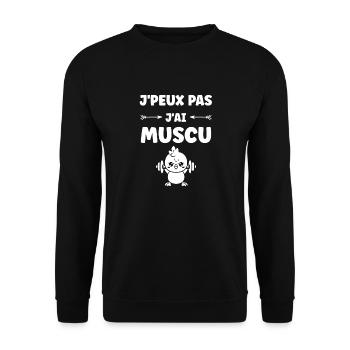 Animaux Humour musculation - Sweat-shirt Unisexe - noir - Devant - Alina (178cm) & Michal (187cm)