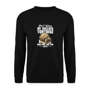 Ne vous inquiétez pas que mon - Sweat-shirt Unisexe - noir - Devant - Alina (178cm) & Michal (187cm)