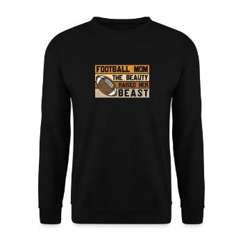 Football Mom Beauty and Beast Theme - Unisex Pullover - Schwarz - Vorne - Alina (178cm) & Michal (187cm)
