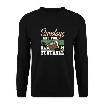 Les dimanches sont consacrés à la conception du football - Sweat-shirt Unisexe - noir - Devant - Alina (178cm) & Michal (187cm)