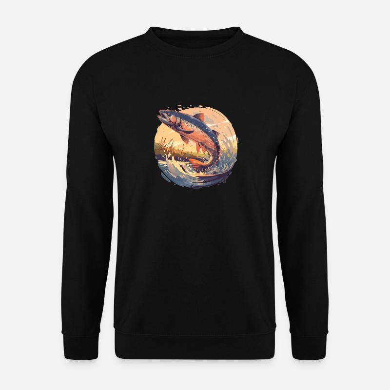 Saumon Saumon - Sweat-shirt Unisexe - noir