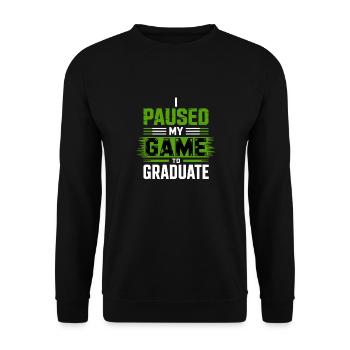 Gaming Graduation Abitur Gamer Gamer - Unisex Sweatshirt - black - Front - Alina (178cm) & Michal (187cm)