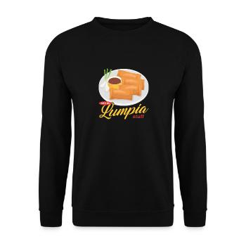 Lumpia Loempia Spring Roll Gifts - Unisex Sweatshirt - black - Front - Alina (178cm) & Michal (187cm)